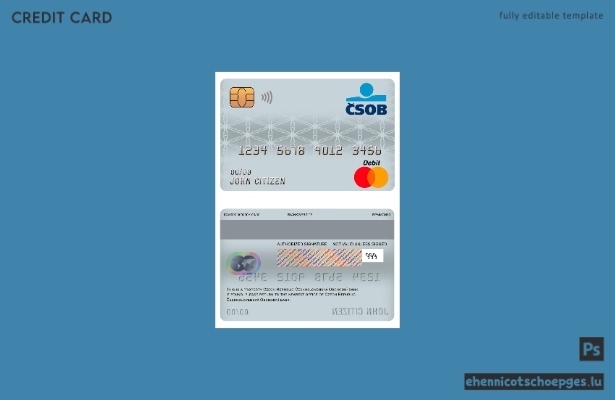Tschechische Republik Tschechoslowakei Obchodni Bank Master Debitkarte – Beispielvorschau